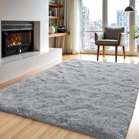 Gray High-Pile High-Value Indoor Decor Rug